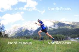 15.07.2024, Lenzerheide, Switzerland (SUI): Nikolas Burkhart (USA) - Biathlon summer training, Lenzerheide (SUI). www.nordicfocus.com. © Manzoni/NordicFocus. Every downloaded picture is fee-liable.