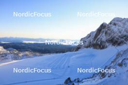 12.10.2024, Ramsau am Dachstein, Austria (AUT): Event Feature: Sunrise over the Dachstein glacier - Biathlon summer training, Dachsteinglacier, Ramsau am Dachstein (AUT). www.nordicfocus.com. © Manzoni/NordicFocus. Every downloaded picture is fee-liable.