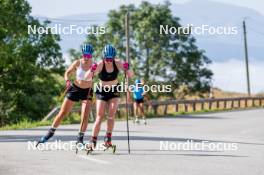 02.09.2024, Font-Romeu, France (FRA): Sara Andersson (SWE), Anna Karin Heijdenberg (SWE), (l-r) - Biathlon summer training, Font-Romeu (FRA). www.nordicfocus.com. © Authamayou/NordicFocus. Every downloaded picture is fee-liable.