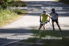 27.08.2024, Martell, Italy (ITA): Patrick Braunhofer (ITA), Elia Zeni (ITA), (l-r) - Biathlon summer training, Martell (ITA). www.nordicfocus.com. © Vanzetta/NordicFocus. Every downloaded picture is fee-liable.