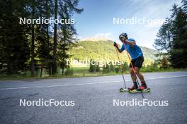 27.08.2024, Martell, Italy (ITA): Giacomel Tommaso (ITA) - Biathlon summer training, Martell (ITA). www.nordicfocus.com. © Vanzetta/NordicFocus. Every downloaded picture is fee-liable.