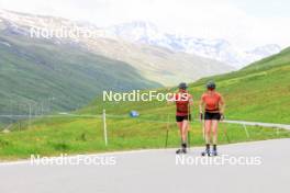 27.06.2024, Juf, Switzerland (SUI): Elisa Gasparin (SUI), Aita Gasparin (SUI), (l-r) - Biathlon summer training, Juf (SUI). www.nordicfocus.com. © Manzoni/NordicFocus. Every downloaded picture is fee-liable.