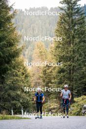 30.09.2024, Lavaze, Italy (ITA): Samuela Comola (ITA), Michela Carrara (ITA), (l-r) - Biathlon summer training, Lavaze (ITA). www.nordicfocus.com. © Barbieri/NordicFocus. Every downloaded picture is fee-liable.