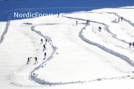 14.10.2024, Ramsau am Dachstein, Austria (AUT): Undefined athletes compete on the glacier track  - Biathlon summer training, Dachsteinglacier, Ramsau am Dachstein (AUT). www.nordicfocus.com. © Manzoni/NordicFocus. Every downloaded picture is fee-liable.