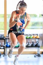 15.07.2024, Lenzerheide, Switzerland (SUI): Deedra Irwin (USA) - Biathlon summer training, Lenzerheide (SUI). www.nordicfocus.com. © Manzoni/NordicFocus. Every downloaded picture is fee-liable.