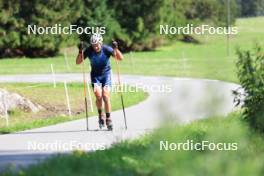 18.07.2024, Lenzerheide, Switzerland (SUI): Vincent Bonacci (USA) - Biathlon summer training, Lenzerheide (SUI). www.nordicfocus.com. © Manzoni/NordicFocus. Every downloaded picture is fee-liable.