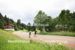 02.07.2024, Premanon, France (FRA): Eric Perrot (FRA), Emilien Jacquelin (FRA), (l-r) - Biathlon summer training, Premanon (FRA). www.nordicfocus.com. © Manzoni/NordicFocus. Every downloaded picture is fee-liable.