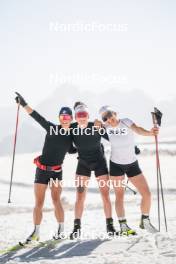 19.06.2024, Tignes, France (FRA): Flora Dolci (FRA), Lou Jeanmonnot (FRA), (l-r) - Biathlon summer training, Tignes (FRA). www.nordicfocus.com. © Authamayou/NordicFocus. Every downloaded picture is fee-liable.