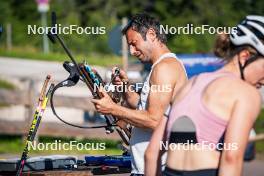 28.06.2024, Lavaze, Italy (ITA): Patrick Oberegger (ITA) - Biathlon summer training, Lavaze (ITA). www.nordicfocus.com. © Barbieri/NordicFocus. Every downloaded picture is fee-liable.