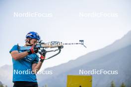 29.08.2024, Bessans, France (FRA): Oscar Lombardot (FRA) - Biathlon summer training, Bessans (FRA). www.nordicfocus.com. © Authamayou/NordicFocus. Every downloaded picture is fee-liable.