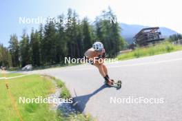 18.07.2024, Lenzerheide, Switzerland (SUI): Maxime Germain (USA) - Biathlon summer training, Lenzerheide (SUI). www.nordicfocus.com. © Manzoni/NordicFocus. Every downloaded picture is fee-liable.