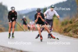 13.10.2024, Ramsau am Dachstein, Austria (AUT): Lisa Theresa Hauser (AUT), Elisa Gasparin (SUI), (l-r) - Biathlon summer training, Ramsau am Dachstein (AUT). www.nordicfocus.com. © Manzoni/NordicFocus. Every downloaded picture is fee-liable.