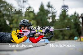 20.09.2024, Font-Romeu, France (FRA): Marine Debloem (BEL) - Biathlon summer training, Font-Romeu (FRA). www.nordicfocus.com. © Authamayou/NordicFocus. Every downloaded picture is fee-liable.