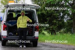 21.05.2024, Lenzerheide, Switzerland (SUI): Daniel Hackhofer (ITA), coach Team Switzerland - Biathlon summer training, Lenzerheide (SUI). www.nordicfocus.com. © Manzoni/NordicFocus. Every downloaded picture is fee-liable.