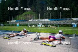 17.07.2024, Martell, Italy (ITA): Hanna Auchentaller (ITA), Rebecca Passler (ITA), (l-r)  - Biathlon summer training, Martell (ITA). www.nordicfocus.com. © Barbieri/NordicFocus. Every downloaded picture is fee-liable.