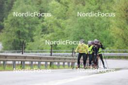 21.05.2024, Lenzerheide, Switzerland (SUI): Lydia Hiernickel (SUI), Lena Haecki-Gross (SUI), Elisa Gasparin (SUI), Lea Meier (SUI), Niklas Hartweg (SUI), Gion Stalder (SUI), (l-r) - Biathlon summer training, Lenzerheide (SUI). www.nordicfocus.com. © Manzoni/NordicFocus. Every downloaded picture is fee-liable.