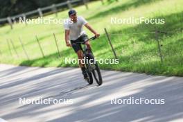 15.07.2024, Lenzerheide, Switzerland (SUI): Emil Bormetti (ITA), Coach Team USA - Biathlon summer training, Lenzerheide (SUI). www.nordicfocus.com. © Manzoni/NordicFocus. Every downloaded picture is fee-liable.