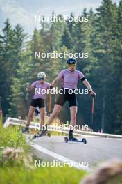 06.08.2024, Lavaze, Italy (ITA): Lisa Osl (AUT), Anna Juppe (AUT), (l-r)  - Biathlon summer training, Lavaze (ITA). www.nordicfocus.com. © Barbieri/NordicFocus. Every downloaded picture is fee-liable.