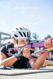 17.08.2024, Font-Romeu, France (FRA): Célia Henaff (FRA) - Biathlon summer training, Font-Romeu (FRA). www.nordicfocus.com. © Authamayou/NordicFocus. Every downloaded picture is fee-liable.