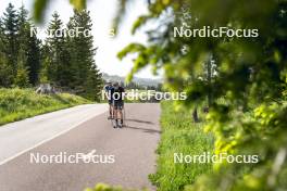 19.06.2024, Lavaze, Italy (ITA): Didier Bionaz (ITA), Elia Zeni (ITA), (l-r)  - Biathlon summer training, Lavaze (ITA). www.nordicfocus.com. © Vanzetta/NordicFocus. Every downloaded picture is fee-liable.