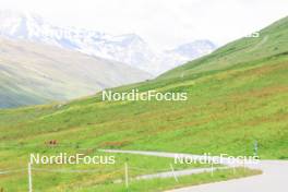 27.06.2024, Juf, Switzerland (SUI): Elisa Gasparin (SUI), Aita Gasparin (SUI), (l-r) - Biathlon summer training, Juf (SUI). www.nordicfocus.com. © Manzoni/NordicFocus. Every downloaded picture is fee-liable.