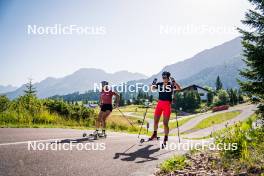 31.07.2024, Lavaze, Italy (ITA): Anna Andexer (AUT), Kristina Oberthaler (AUT), (l-r)  - Biathlon summer training, Lavaze (ITA). www.nordicfocus.com. © Barbieri/NordicFocus. Every downloaded picture is fee-liable.