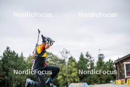 20.09.2024, Font-Romeu, France (FRA): Marine Debloem (BEL) - Biathlon summer training, Font-Romeu (FRA). www.nordicfocus.com. © Authamayou/NordicFocus. Every downloaded picture is fee-liable.