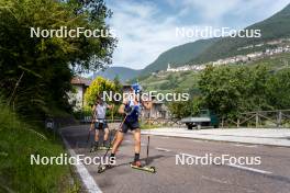 20.06.2024, Lavaze, Italy (ITA): Patrick Braunhofer (ITA), Dorothea Wierer (ITA), (l-r)  - Biathlon summer training, Lavaze (ITA). www.nordicfocus.com. © Vanzetta/NordicFocus. Every downloaded picture is fee-liable.