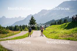 31.07.2024, Lavaze, Italy (ITA): Lea Rothschopf (AUT), Tamara Steiner (AUT), (l-r)  - Biathlon summer training, Lavaze (ITA). www.nordicfocus.com. © Barbieri/NordicFocus. Every downloaded picture is fee-liable.