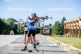 17.08.2024, Font-Romeu, France (FRA): Axel Garnier (FRA) - Biathlon summer training, Font-Romeu (FRA). www.nordicfocus.com. © Authamayou/NordicFocus. Every downloaded picture is fee-liable.