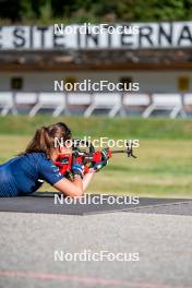 29.08.2024, Bessans, France (FRA): Gilonne Guigonnat (FRA) - Biathlon summer training, Bessans (FRA). www.nordicfocus.com. © Authamayou/NordicFocus. Every downloaded picture is fee-liable.