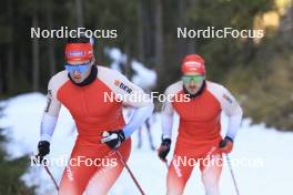 07.11.2024, Davos, Switzerland (SUI): Niklas Hartweg (SUI) - Biathlon training, snowfarming track, Davos (SUI). www.nordicfocus.com. © Manzoni/NordicFocus. Every downloaded picture is fee-liable.