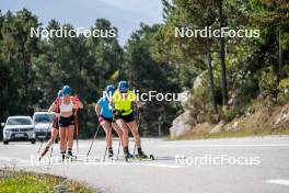 02.09.2024, Font-Romeu, France (FRA): Sara Andersson (SWE), Hanna Oeberg (SWE), (l-r) - Biathlon summer training, Font-Romeu (FRA). www.nordicfocus.com. © Authamayou/NordicFocus. Every downloaded picture is fee-liable.