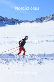 12.10.2024, Ramsau am Dachstein, Austria (AUT): Oceane Michelon (FRA) - Biathlon summer training, Dachsteinglacier, Ramsau am Dachstein (AUT). www.nordicfocus.com. © Manzoni/NordicFocus. Every downloaded picture is fee-liable.