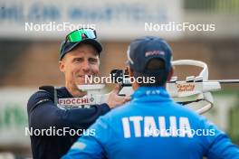 17.07.2024, Martell, Italy (ITA): Jonne Kahkonen (FIN), Alexander Inderst (ITA), (l-r)  - Biathlon summer training, Martell (ITA). www.nordicfocus.com. © Barbieri/NordicFocus. Every downloaded picture is fee-liable.