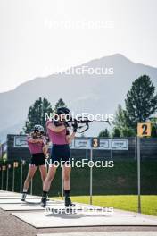 31.07.2024, Lavaze, Italy (ITA): Anna Andexer (AUT), Anna Juppe (AUT), (l-r)  - Biathlon summer training, Lavaze (ITA). www.nordicfocus.com. © Barbieri/NordicFocus. Every downloaded picture is fee-liable.