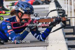 11.10.2024, Ramsau am Dachstein, Austria (AUT): Lou Jeanmonnot (FRA) - Biathlon summer training, Dachsteinglacier, Ramsau am Dachstein (AUT). www.nordicfocus.com. © Manzoni/NordicFocus. Every downloaded picture is fee-liable.