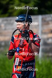 27.06.2024, Lavaze, Italy (ITA): Johannes Dale-Skjevdal (NOR) - Biathlon summer training, Lavaze (ITA). www.nordicfocus.com. © Barbieri/NordicFocus. Every downloaded picture is fee-liable.