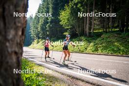 06.08.2024, Lavaze, Italy (ITA): Anna Gandler (AUT), Anna Andexer (AUT), (l-r)  - Biathlon summer training, Lavaze (ITA). www.nordicfocus.com. © Barbieri/NordicFocus. Every downloaded picture is fee-liable.