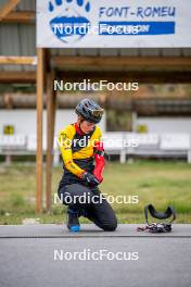 20.09.2024, Font-Romeu, France (FRA): Marine Debloem (BEL) - Biathlon summer training, Font-Romeu (FRA). www.nordicfocus.com. © Authamayou/NordicFocus. Every downloaded picture is fee-liable.