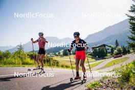 31.07.2024, Lavaze, Italy (ITA): Anna Andexer (AUT), Kristina Oberthaler (AUT), (l-r)  - Biathlon summer training, Lavaze (ITA). www.nordicfocus.com. © Barbieri/NordicFocus. Every downloaded picture is fee-liable.