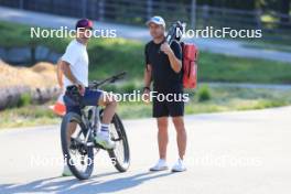 18.07.2024, Lenzerheide, Switzerland (SUI): Armin Auchentaller (ITA), Coach Team USA, Ricco Gross (GER), (l-r) - Biathlon summer training, Lenzerheide (SUI). www.nordicfocus.com. © Manzoni/NordicFocus. Every downloaded picture is fee-liable.