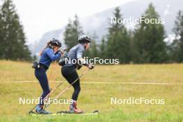 16.09.2024, Lenzerheide, Switzerland (SUI): Aita Gasparin (SUI), Elisa Gasparin (SUI), (l-r) - Biathlon summer training, Lenzerheide (SUI). www.nordicfocus.com. © Manzoni/NordicFocus. Every downloaded picture is fee-liable.