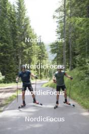 18.06.2024, Correncon-en-Vercors, France (FRA): Emilien Claude (FRA), Fabien Claude (FRA), (l-r) - Biathlon summer training, Correncon-en-Vercors (FRA). www.nordicfocus.com. © Joly/NordicFocus. Every downloaded picture is fee-liable.