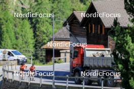 27.06.2024, Juf, Switzerland (SUI): Aita Gasparin (SUI), Elisa Gasparin (SUI), (l-r) - Biathlon summer training, Juf (SUI). www.nordicfocus.com. © Manzoni/NordicFocus. Every downloaded picture is fee-liable.