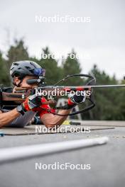 20.09.2024, Font-Romeu, France (FRA): César Beauvais (BEL) - Biathlon summer training, Font-Romeu (FRA). www.nordicfocus.com. © Authamayou/NordicFocus. Every downloaded picture is fee-liable.