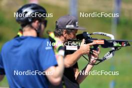 06.08.2024, Lenzerheide, Switzerland (SUI): Andreas Kuppelwieser (ITA), coach Team Switzerland - Biathlon summer training, Lenzerheide (SUI). www.nordicfocus.com. © Manzoni/NordicFocus. Every downloaded picture is fee-liable.