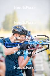 28.08.2024, Bessans, France (FRA): Emilien Jacquelin (FRA) - Biathlon summer training, Bessans (FRA). www.nordicfocus.com. © Authamayou/NordicFocus. Every downloaded picture is fee-liable.