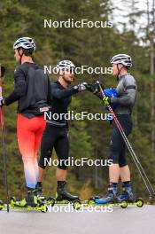 13.10.2024, Ramsau am Dachstein, Austria (AUT): Joscha Burkhalter (SUI), Sebastian Stalder (SUI), (l-r) - Biathlon summer training, Ramsau am Dachstein (AUT). www.nordicfocus.com. © Manzoni/NordicFocus. Every downloaded picture is fee-liable.