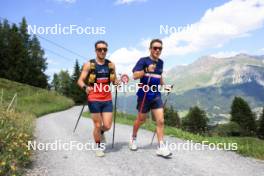 15.07.2024, Lenzerheide, Switzerland (SUI): Vincent Bonacci (USA), Vaclav Cervenka (USA), (l-r) - Biathlon summer training, Lenzerheide (SUI). www.nordicfocus.com. © Manzoni/NordicFocus. Every downloaded picture is fee-liable.